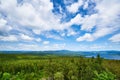 Blue sky forest mountain sumava lipno